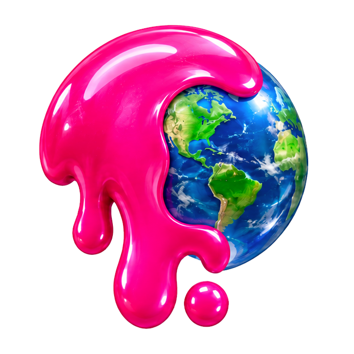Pink Slime globe mark